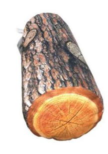Plüsch Holzkissen lang Kiefer 40cm